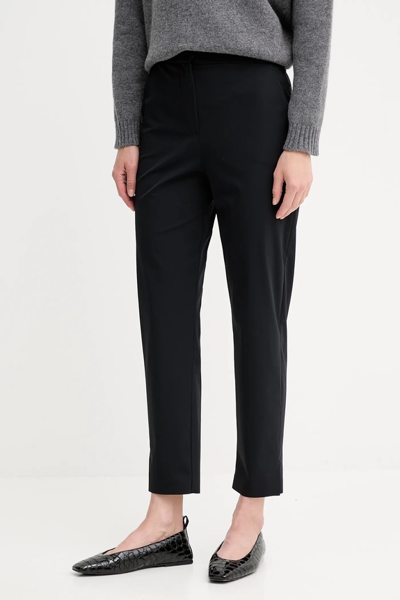 Hlače MM by Max Mara QUIRINO Z elastanom črna 2526786047600