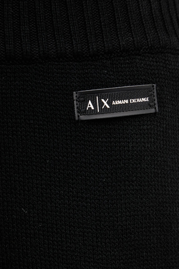 Hlače s dodatkom vune Armani Exchange crna XW000769.AF13774