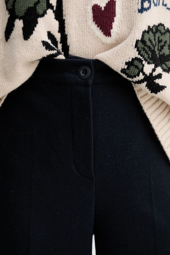 Weekend Max Mara spodnie ZELOTA granatowy 2525786012600