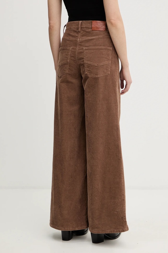 Îmbrăcăminte ZADIG&VOLTAIRE pantaloni de catifea cord WWPA01872 maro
