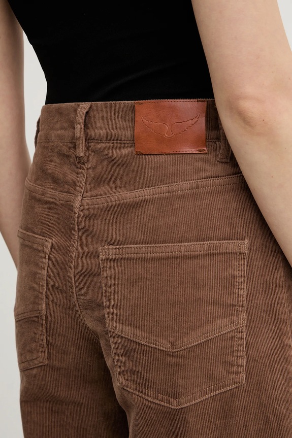 ZADIG&VOLTAIRE pantaloni de catifea cord maro WWPA01872
