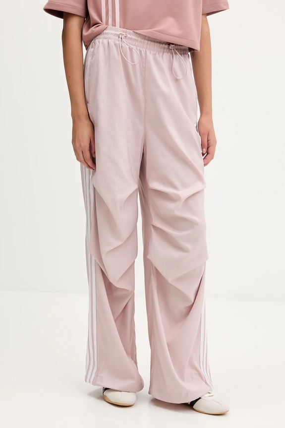 Παντελόνι φόρμας adidas Originals Trackpant ύφασμα ροζ KE9791