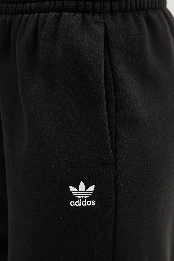Tepláky adidas Originals Essentials Wide Leg Fleece čierna JX5251