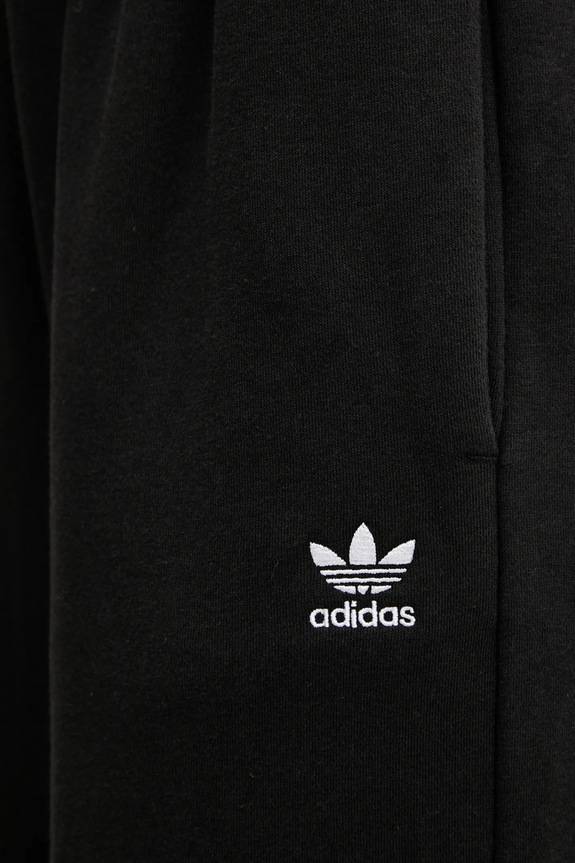 Tepláky adidas Originals Essentials Wide Leg Fleece černá JX5251