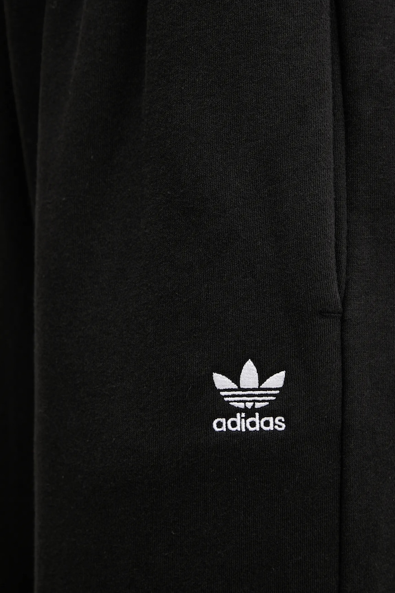 Tepláky adidas Originals Essentials Wide Leg Fleece černá JX5251