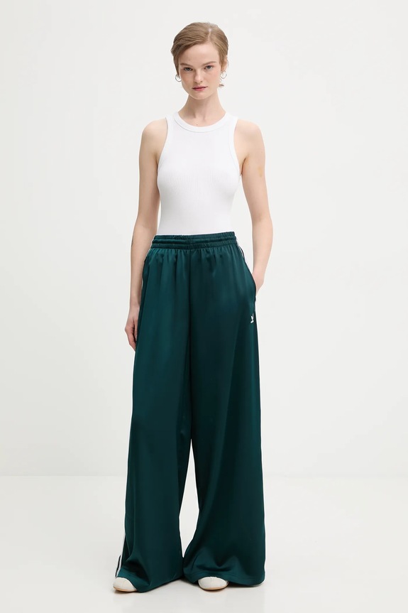 adidas Originals pantaloni de trening Satin Tp Wl JV7511 verde AW25