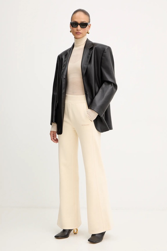 Βαμβακερό παντελόνι Patrizia Pepe 2P1718.J079 μπεζ AW25