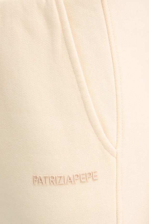 Βαμβακερό παντελόνι Patrizia Pepe μπεζ 2P1718.J079