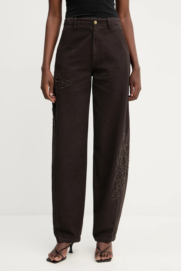 ERMANNO Firenze jeansy brązowy 57TP009EJ2AP