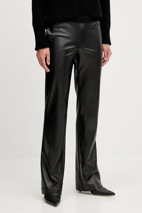ERMANNO Firenze pantaloni drept negru 57TP037E5B
