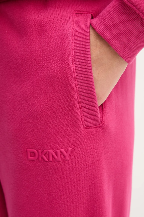 Бавовняні спортивні штани Dkny рожевий DP5P3707