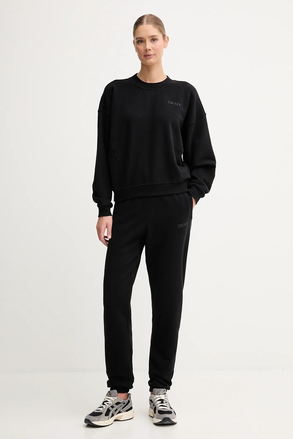 Dkny pantaloni de trening din bumbac DP5P3707 negru AW25