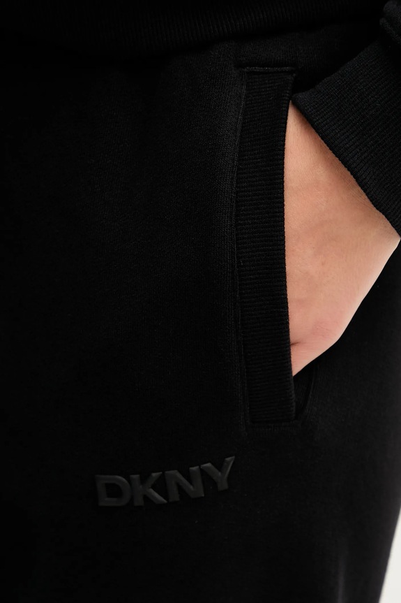 Dkny pantaloni de trening din bumbac negru DP5P3707