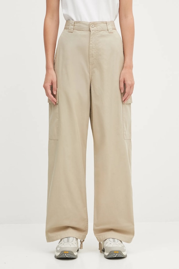 Carhartt WIP pantaloni in cotone W' Kingston cotone beige I035580.G1GD