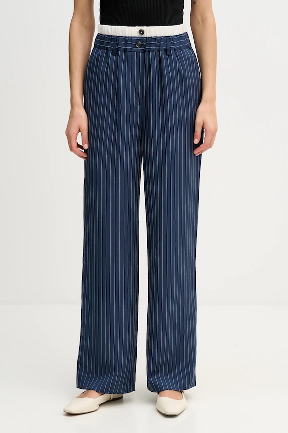 Sisley spodnie prosty granatowy 4GNKLF07H