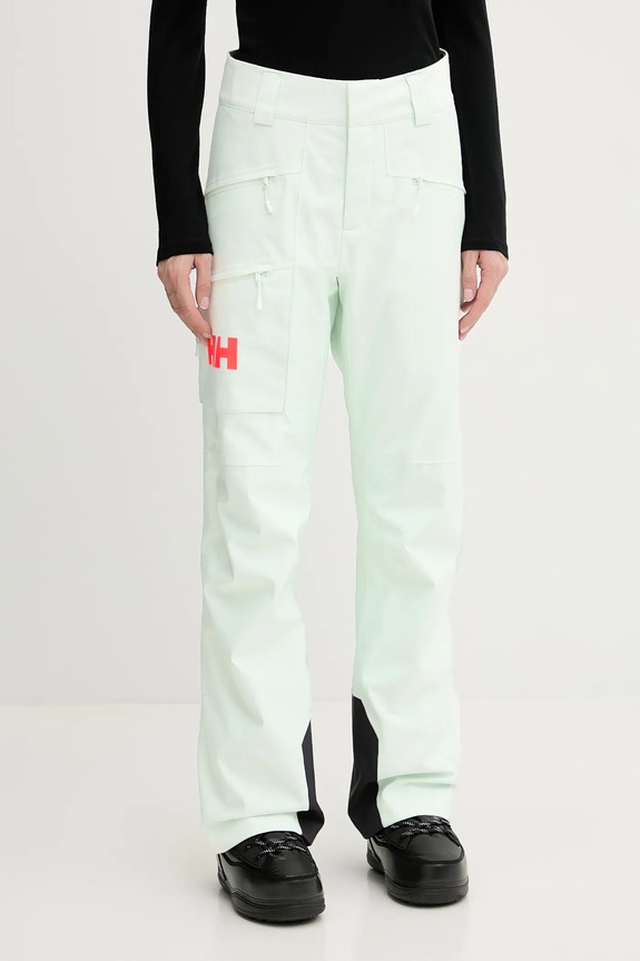 Lyžařské kalhoty Helly Hansen POWDERQUEEN potisk zelená 65925
