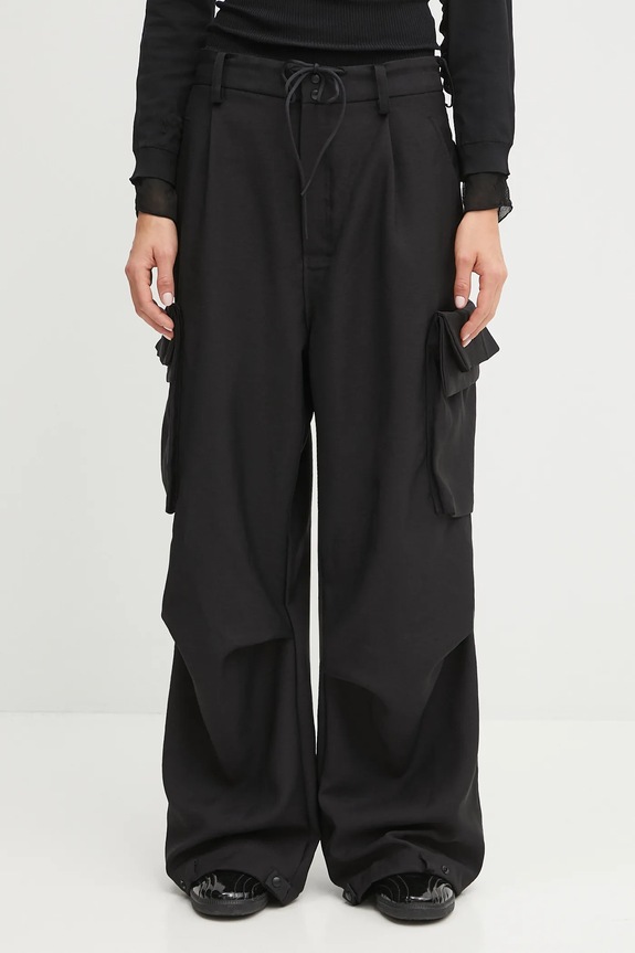 Y-3 trousers Multi Cargo plain black KA9790
