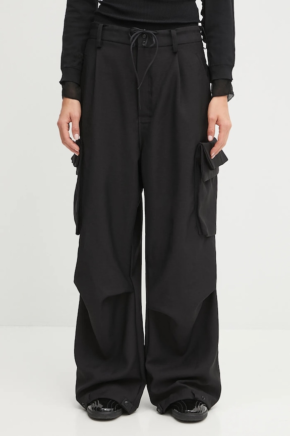 Y-3 trousers Multi Cargo plain black KA9790