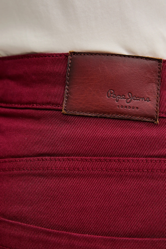 Pepe Jeans jeansy bordowy PL21000188