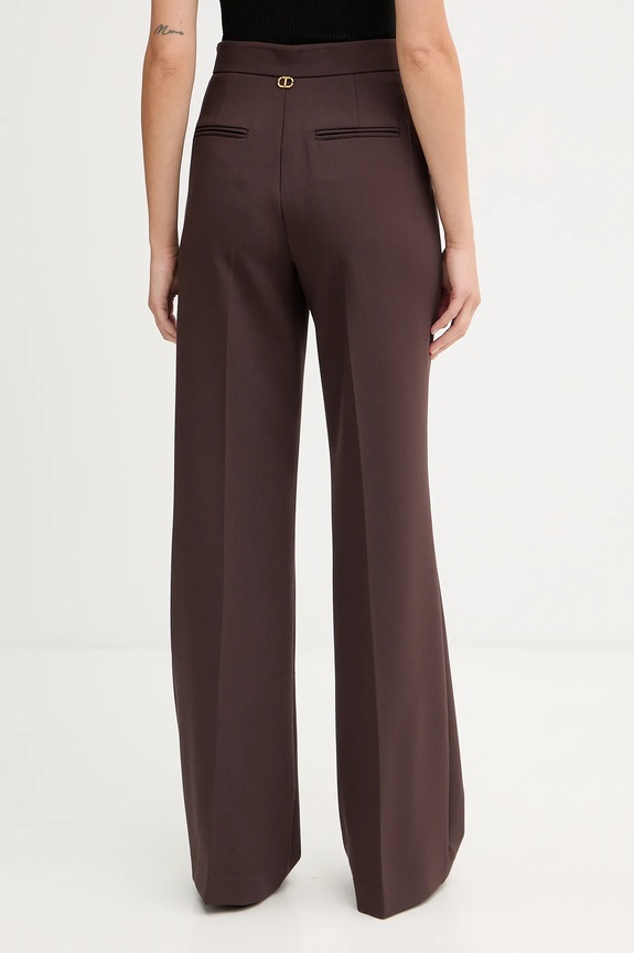 Odzież Twinset spodnie 252TT2381 brązowy