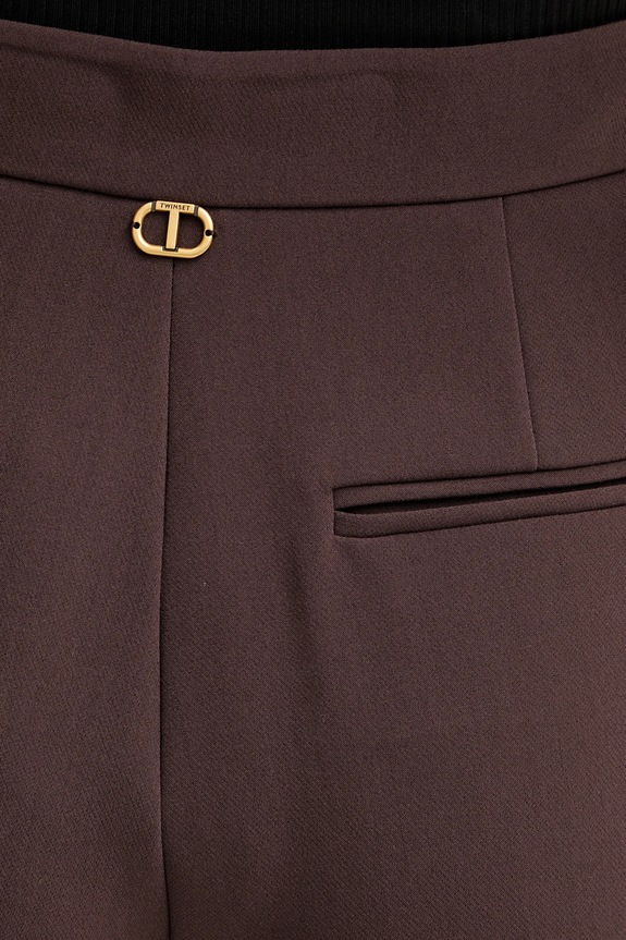 Twinset spodnie brązowy 252TT2381
