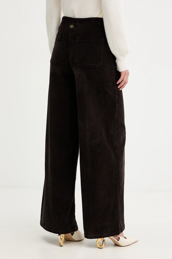 Odjeća Hlače od samta Twinset 252TT2180 smeđa