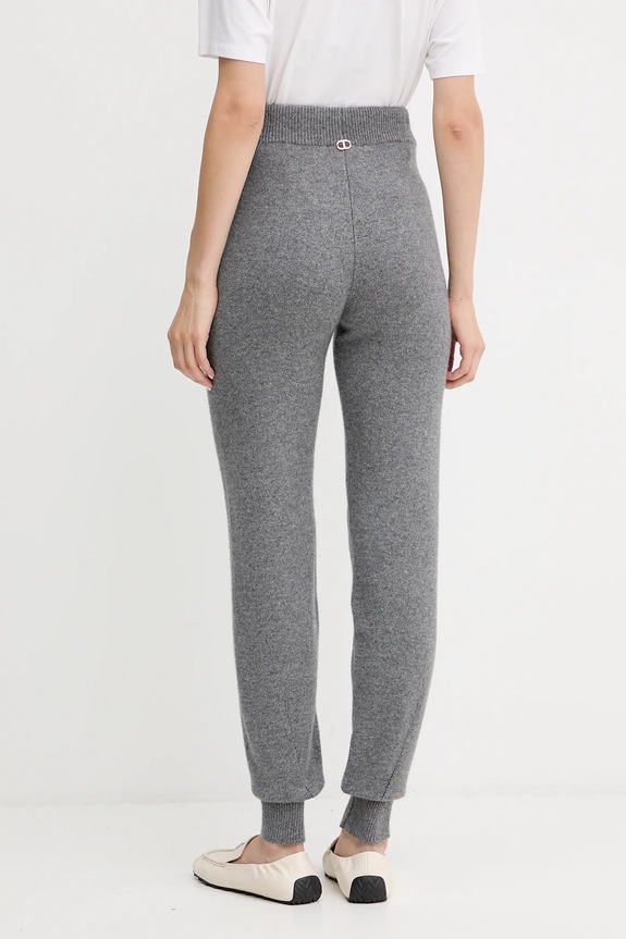 Îmbrăcăminte Twinset pantaloni de trening din lână 252TT3352 gri