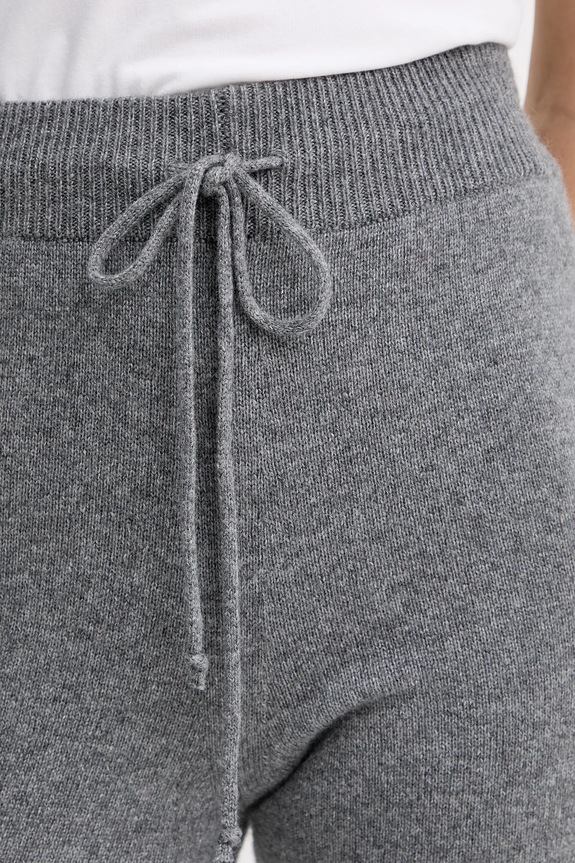 Twinset pantaloni de trening din lână gri 252TT3352