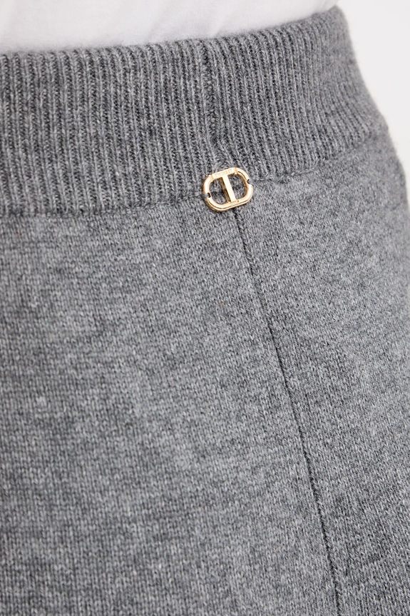 Twinset pantaloni de trening din lână 252TT3352 gri