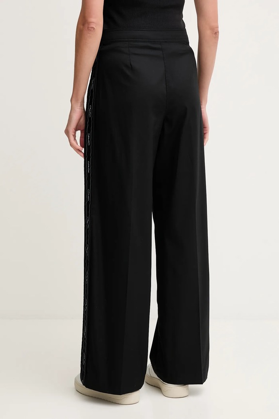 Ρούχα Βαμβακερό παντελόνι Calvin Klein Jeans LV044D612G μαύρο