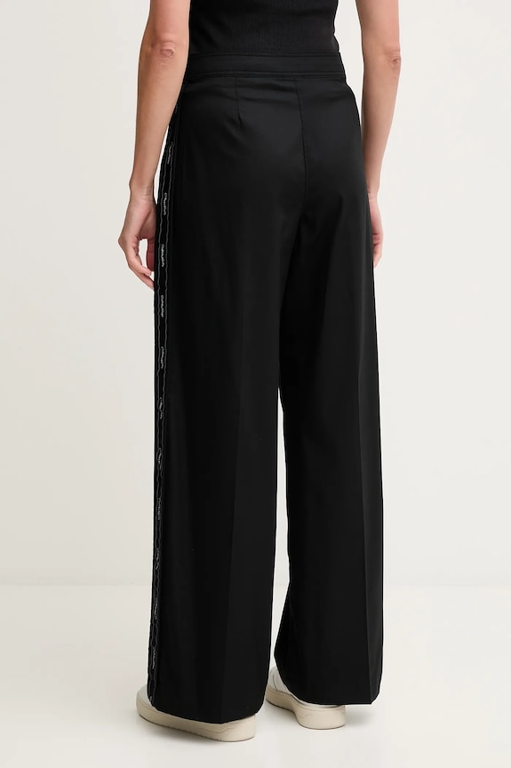 Ρούχα Βαμβακερό παντελόνι Calvin Klein Jeans LV044D612G μαύρο