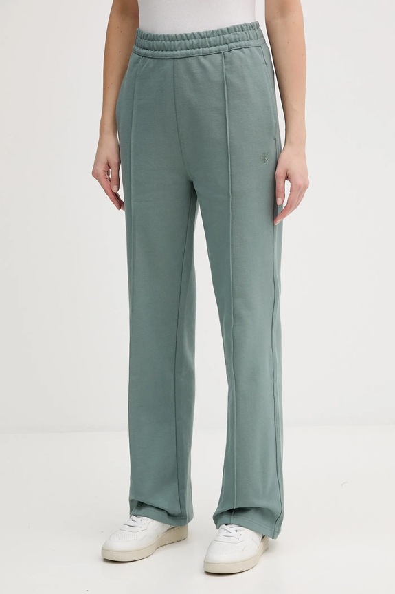 Calvin Klein Jeans spodnie dresowe dzianina turkusowy LV047B240G