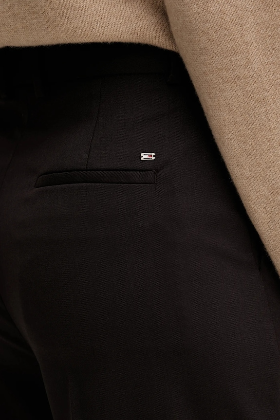 Tommy Hilfiger pantaloni in lana granata WW0WW48362