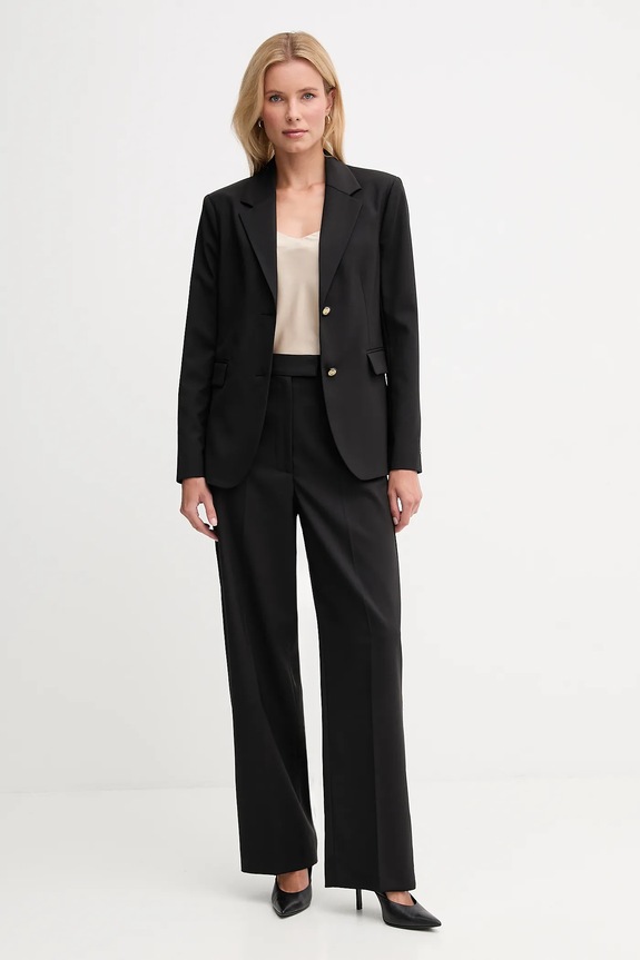 Tommy Hilfiger pantaloni de lână WW0WW48362 negru AW25