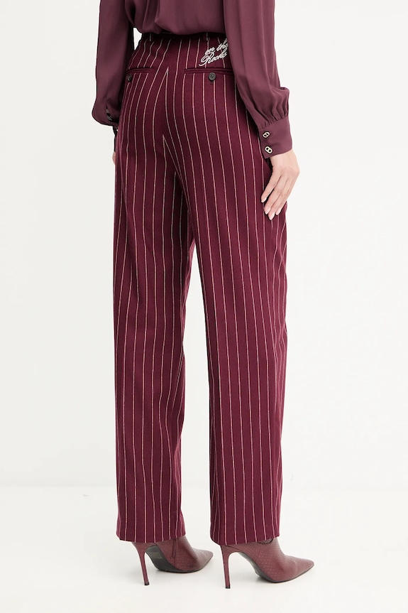 Oblečenie Vlnené nohavice MAX&Co. 2528136022200 burgundské