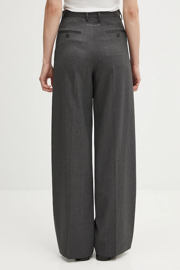 Oblečenie Vlnené nohavice MM6 Maison Margiela S52KA0538.S47848.860M sivá