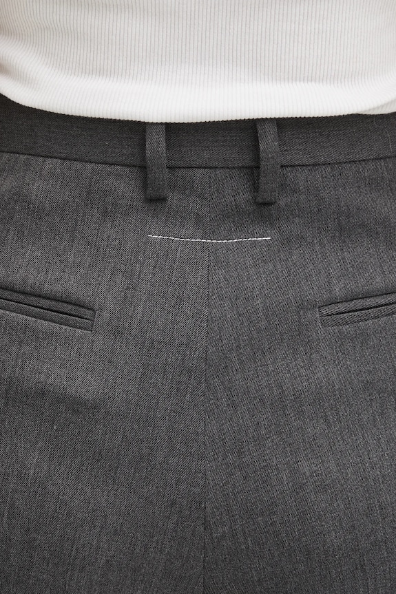 Vlnené nohavice MM6 Maison Margiela S52KA0538.S47848.860M sivá