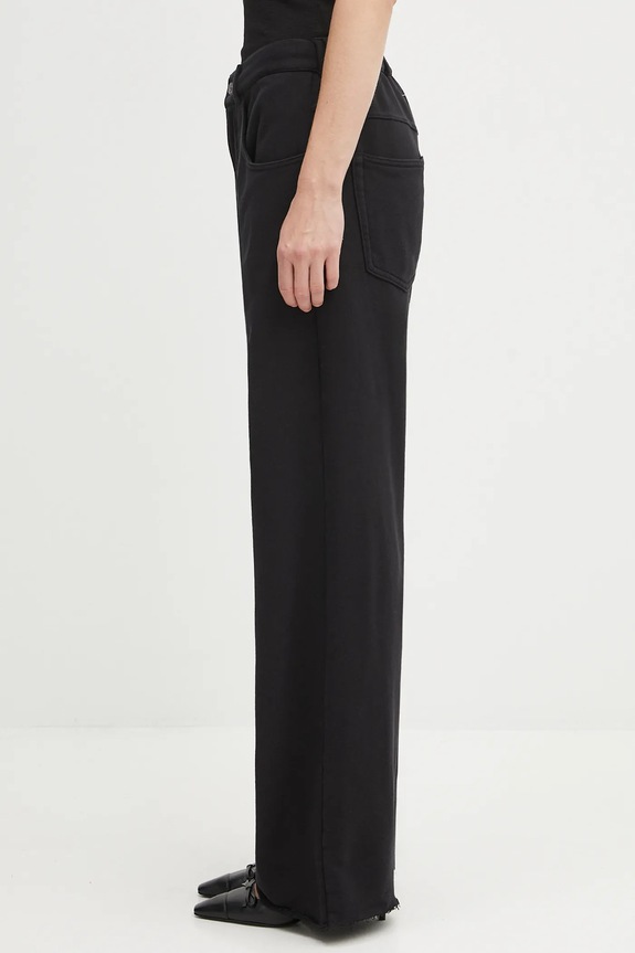 MM6 Maison Margiela pamut melegítőnadrág S52KA0548.M25014.900 fekete SS26