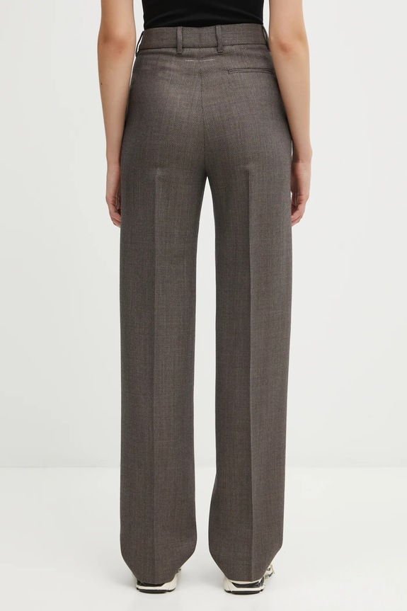 Oblečenie Vlnené nohavice MM6 Maison Margiela S62KB0247.M35636.001F hnedá