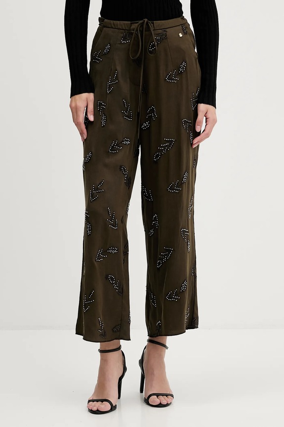 Hlače Pedro del Hierro natpis zelena 7602518