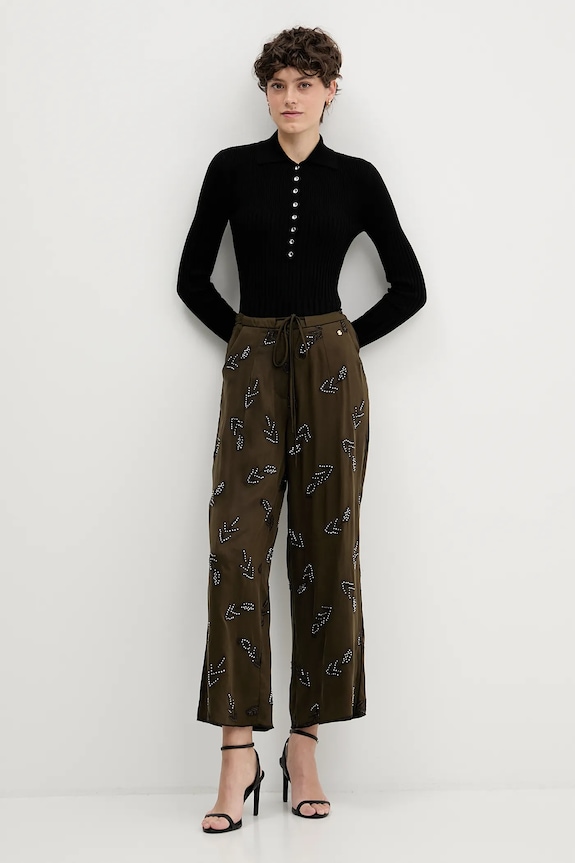 Παντελόνι Pedro del Hierro 7602518 πράσινο AW25