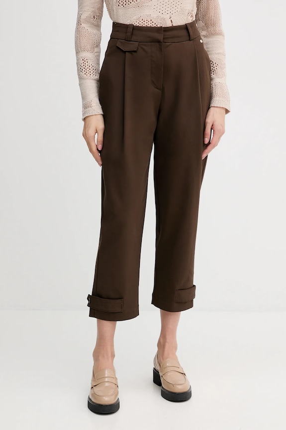 Hlače Pedro del Hierro s elastinom smeđa 7602505