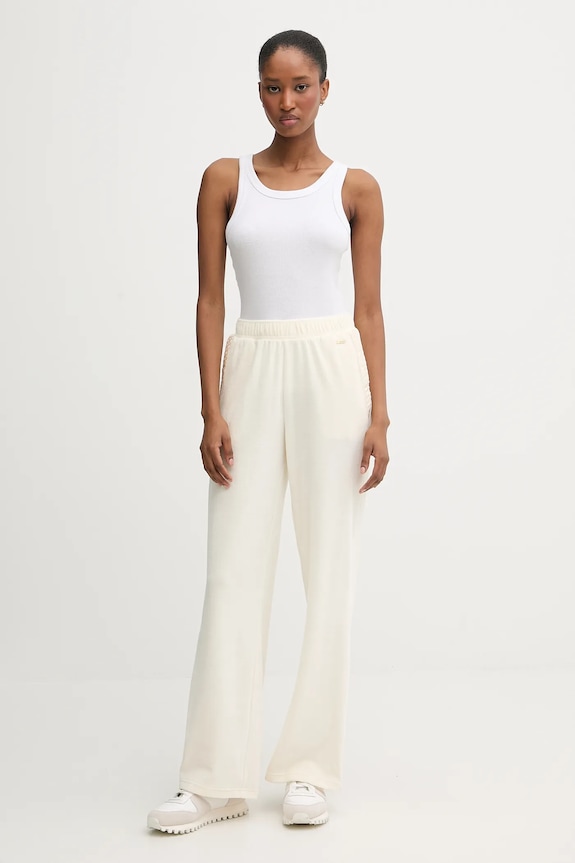 BOSS spodnie lounge Velour_Pants 50550716 beżowy AW25
