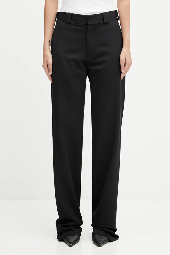 VETEMENTS wool blend trousers Fitted Tailored with elastane black WH76TP300SB