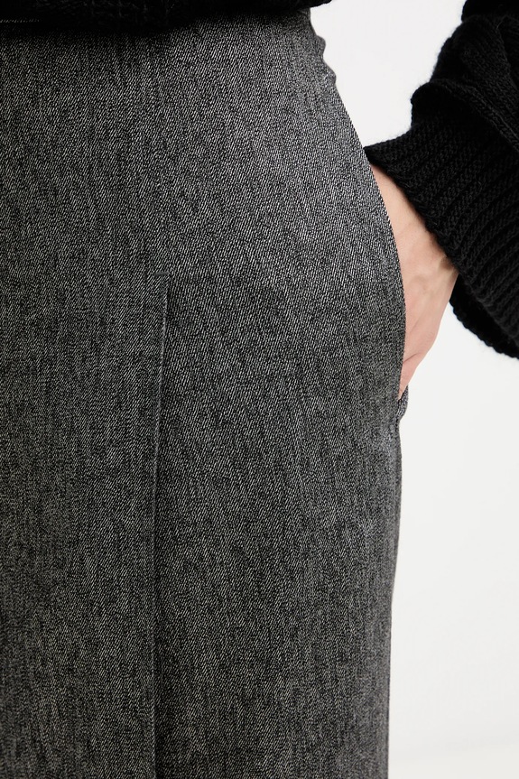 BOSS pantaloni din lână Telda gri 50548212
