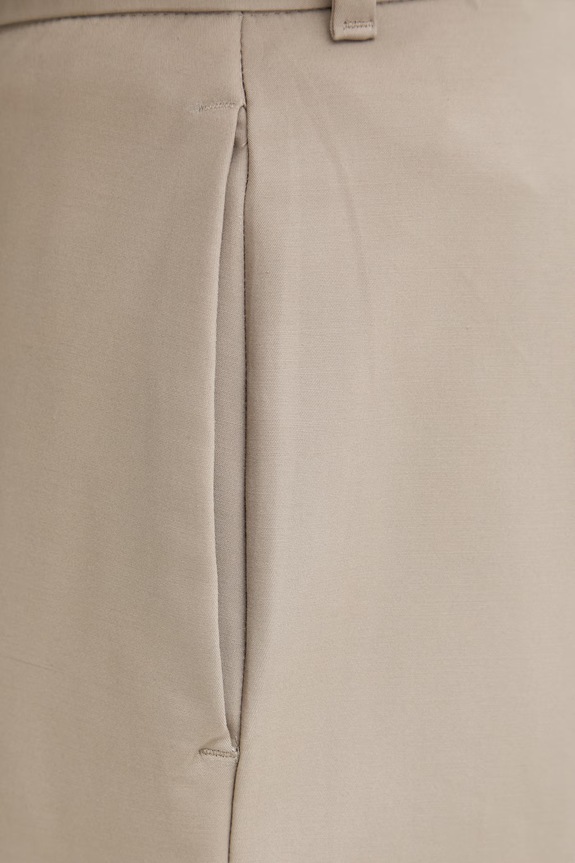 Calvin Klein chino hlače ženske bombažne z elastanom bež LV044B916G