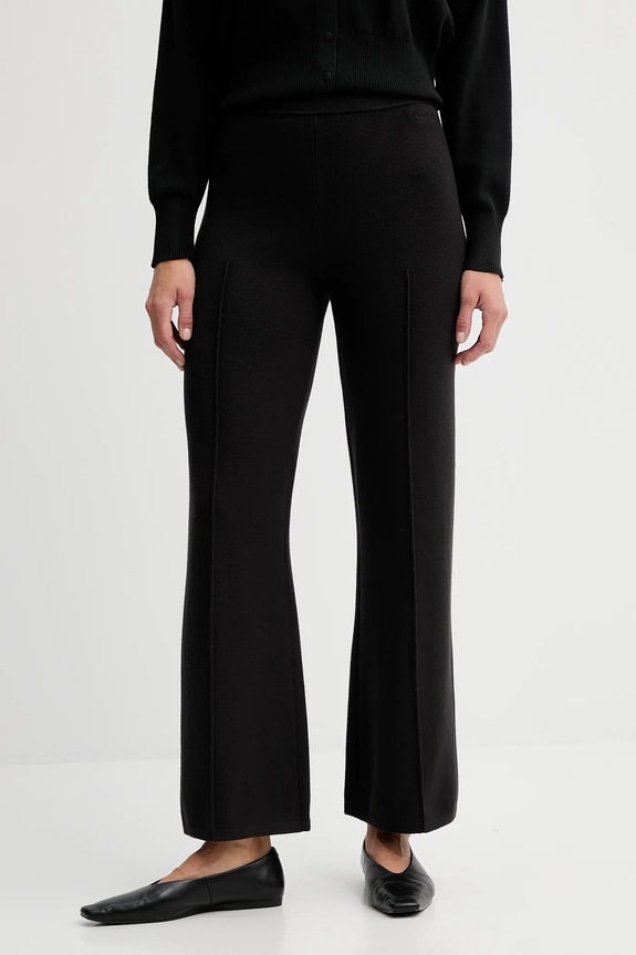 Nohavice Calvin Klein pletenina čierna LV044D368G