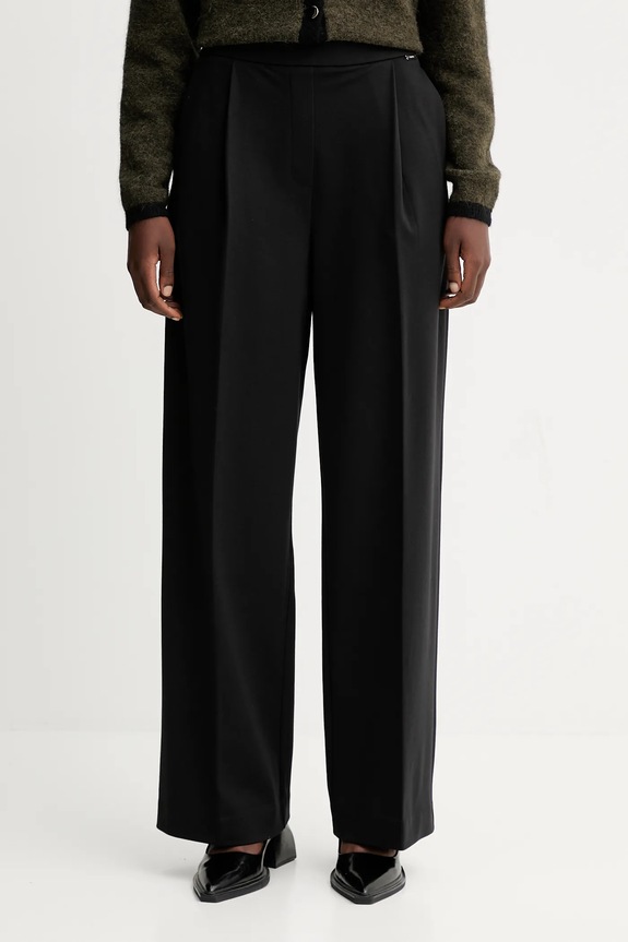 Calvin Klein pantaloni tricotaj negru LV044D663G