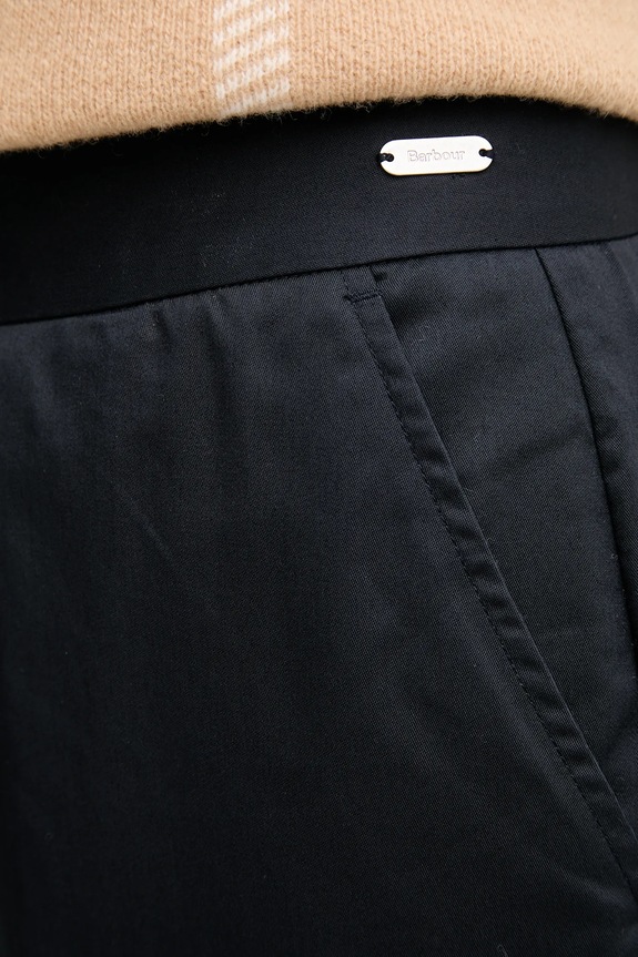 Βαμβακερό παντελόνι Barbour COLLEEN σκούρο μπλε LTR0394