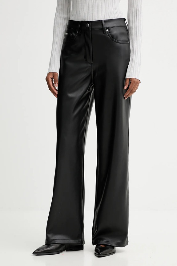 Calvin Klein Jeans pantaloni alta nero LV044D619G